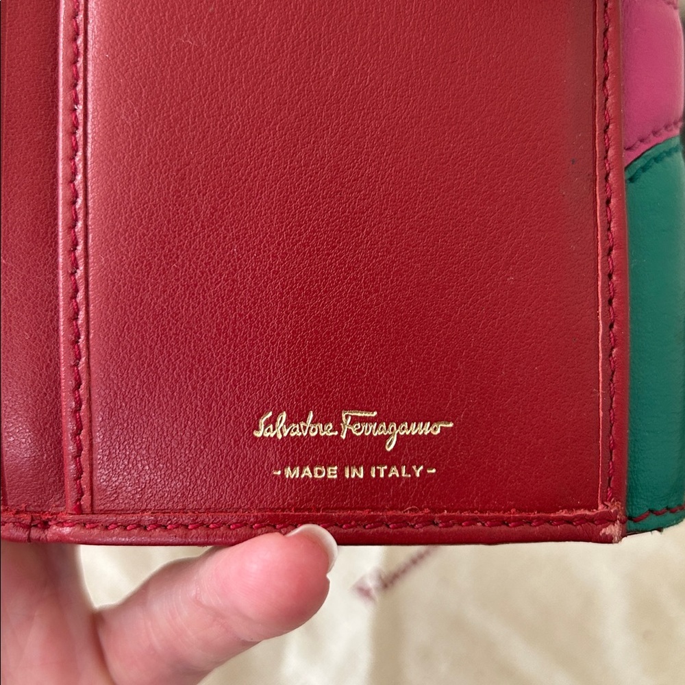 Salvatore Ferragamo Rainbow Gancini Leather Wallet with Dustbag EUC - Picture 9 of 17